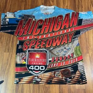 Fanatics NASCAR Michigan Speedway 400 T-Shirt XL All Over Print 2018